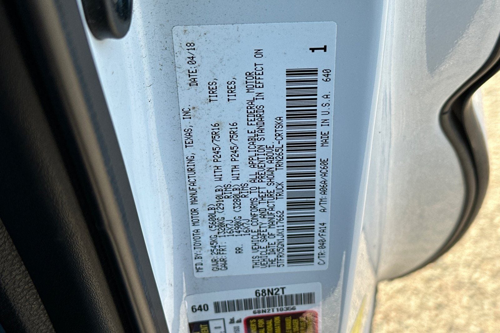 2018 Toyota Tacoma SR