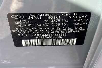 2026 Hyundai SONATA HYBRID Limited