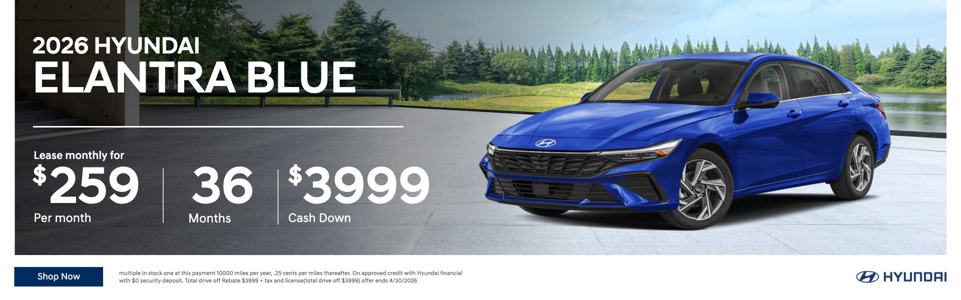 2026 Hyundai Elantra Blue